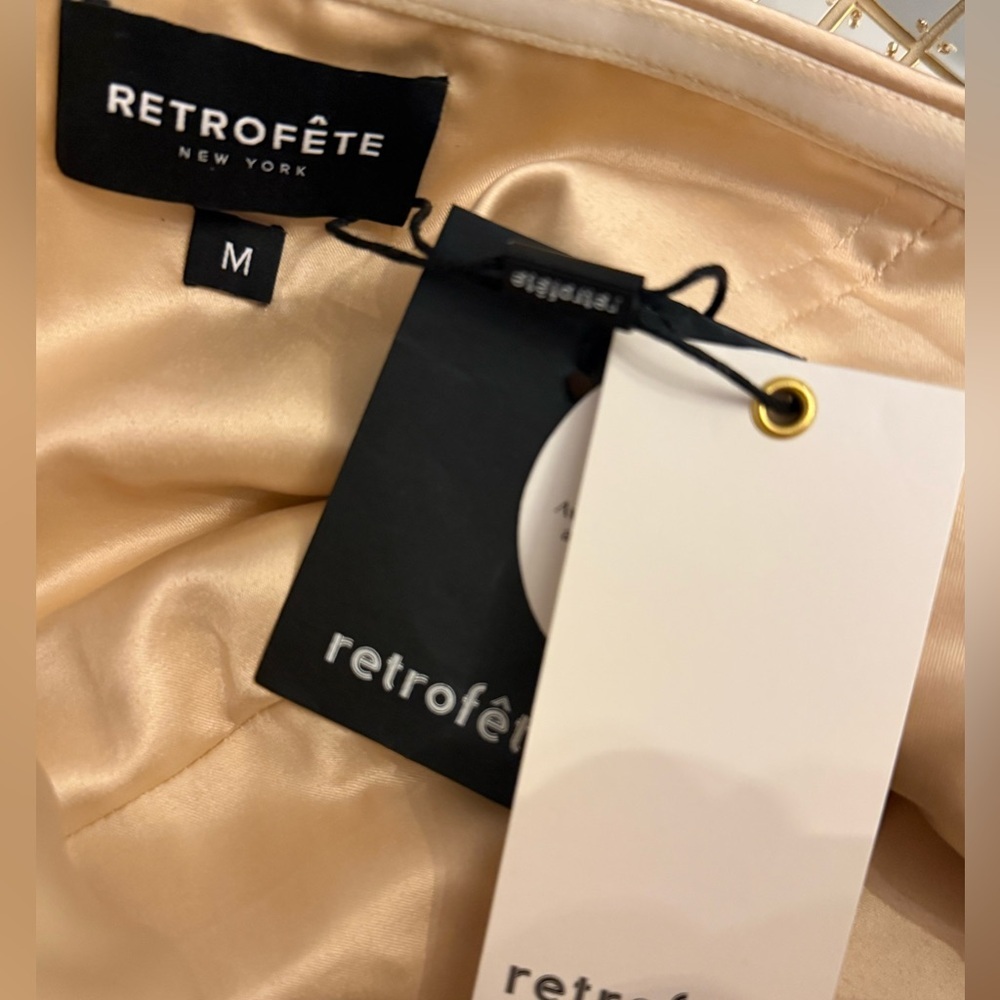 Retrofete Kaleido Womens Embellished Strapless Mini Dress Gold Size Medium - Picture 12 of 15